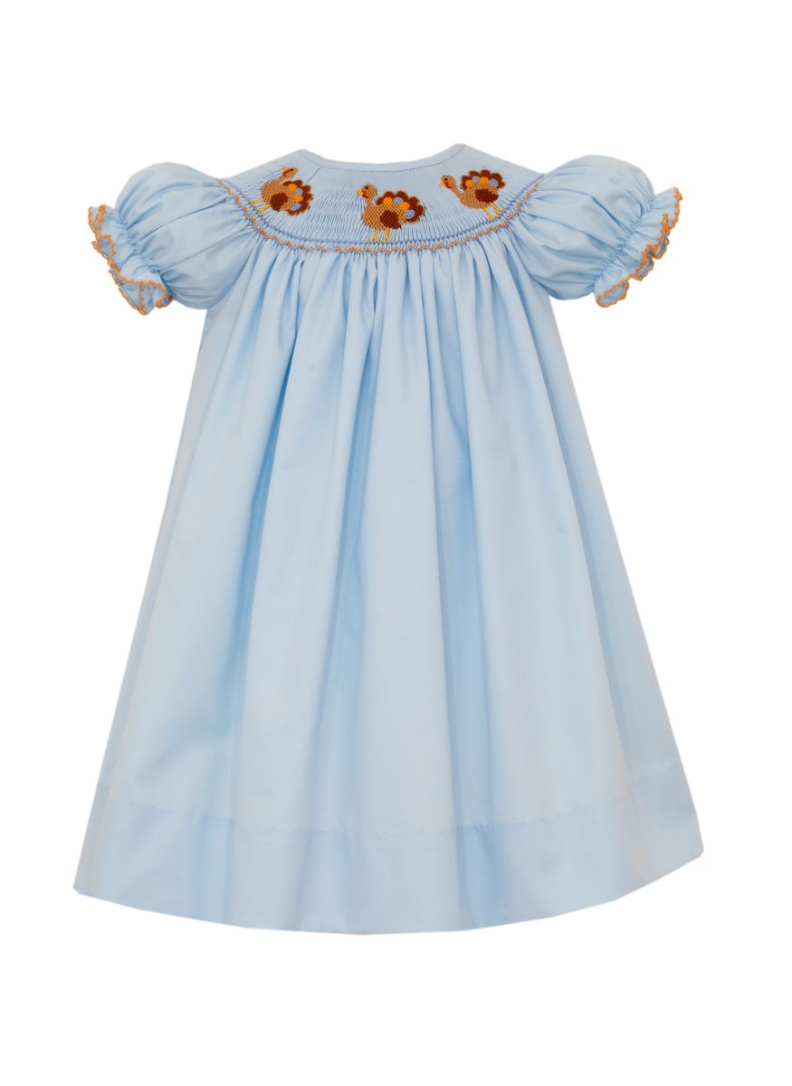 TURKEY GIRL´S - Blue twill bishop S/S