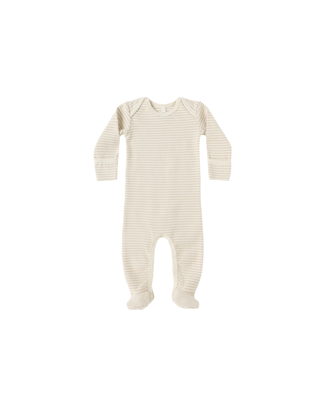 Baby Footie Oat Micro Stripe