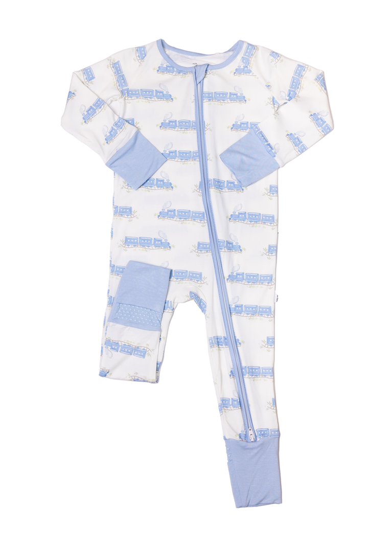 Sleep Romper Zip - Train
