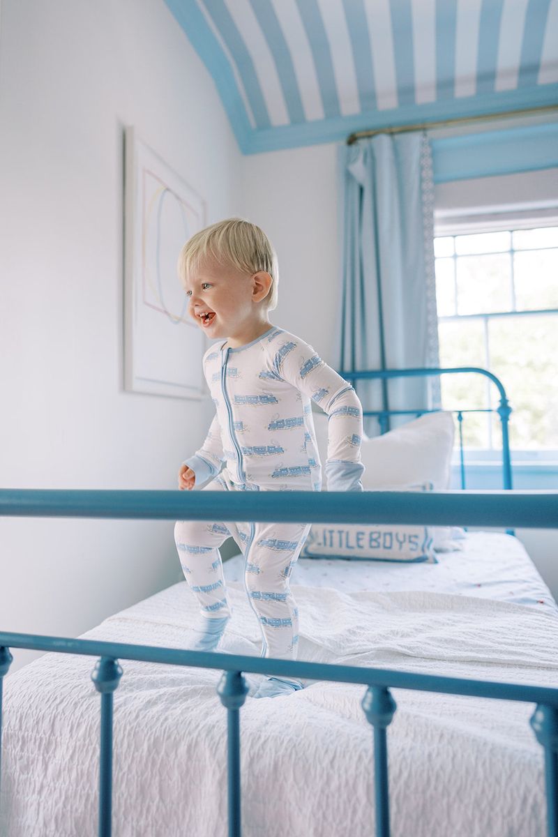 Sleep Romper Zip - Train
