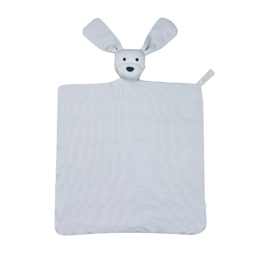 Dusty Blue Mini-Stripe Dog Lovey Blanket