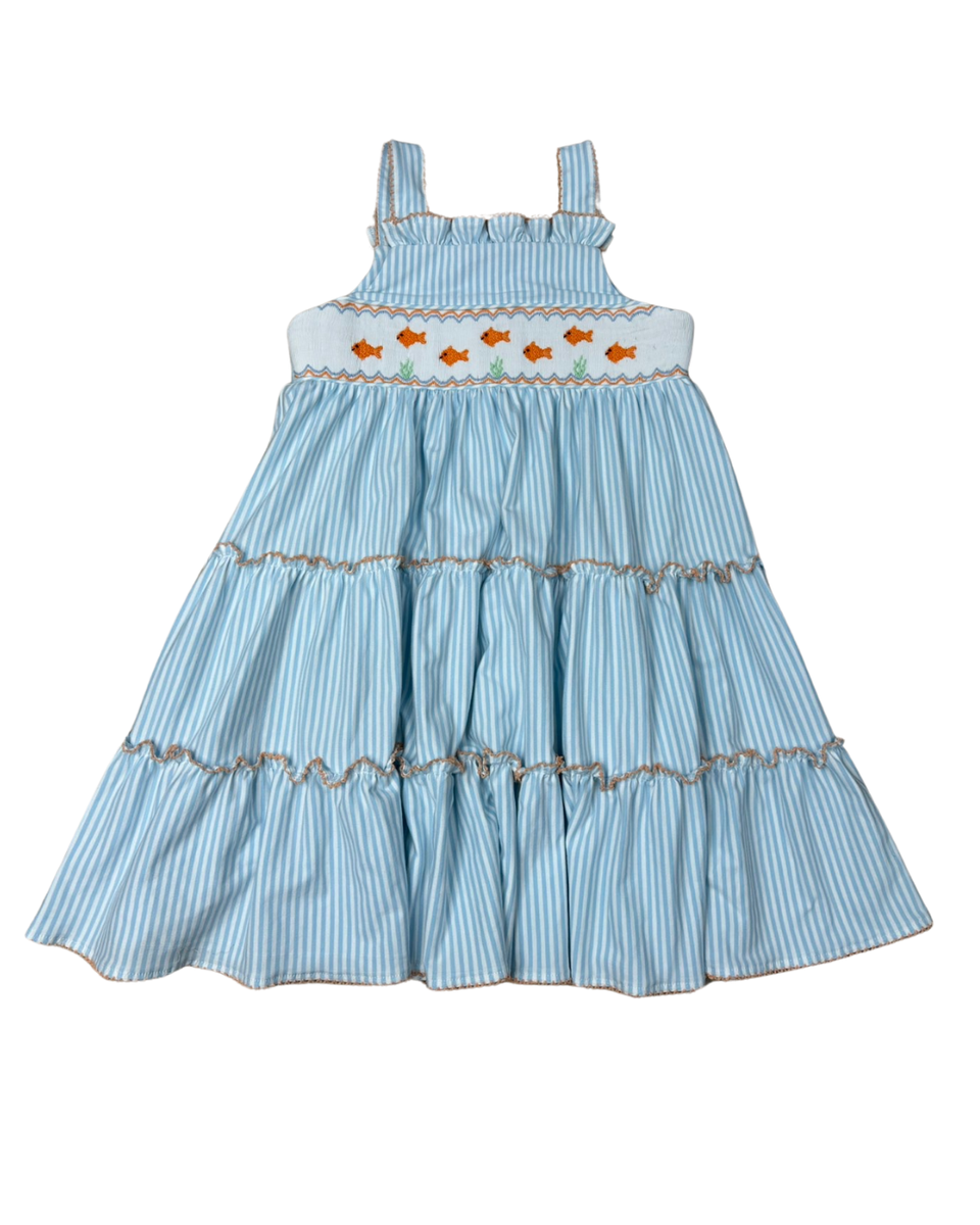 Goldfish Gang Smocked Tiered Dress