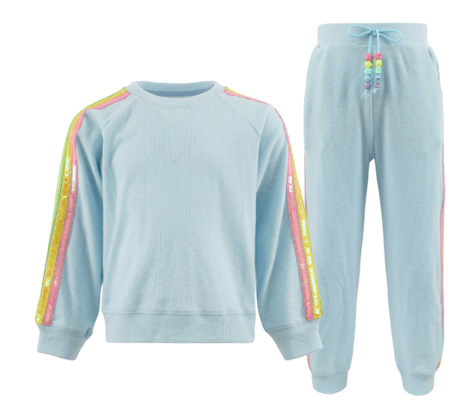 Blue Rainbow Sequin Set