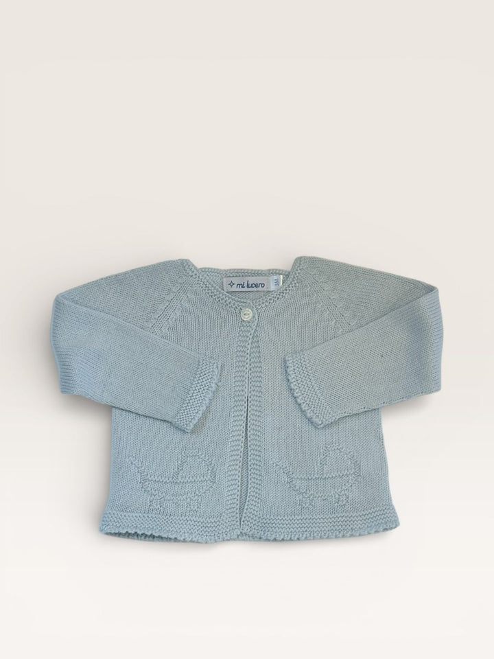 Pram Cardigan - Light Blue