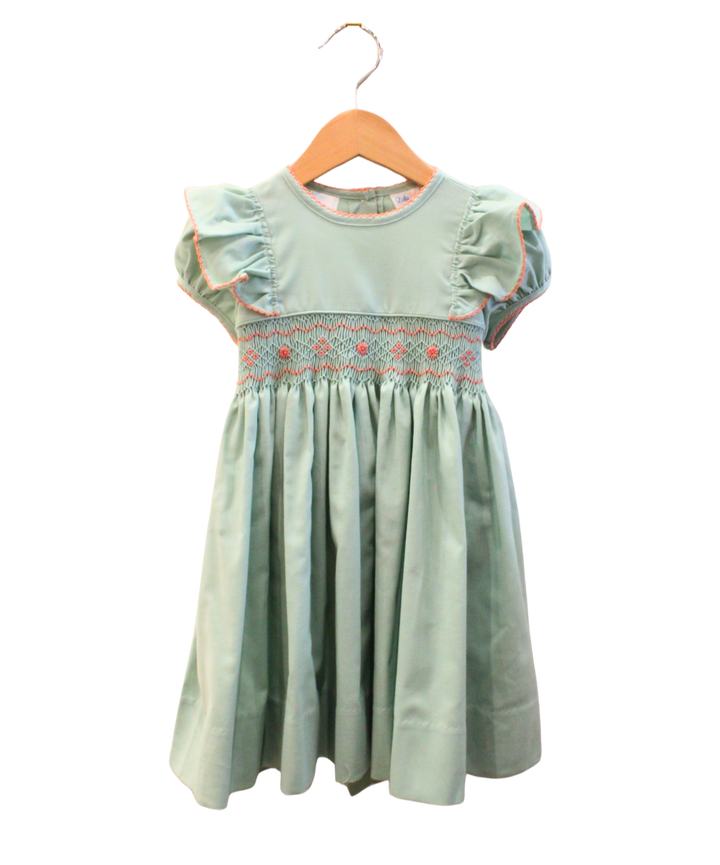 Sage Smocked Dress