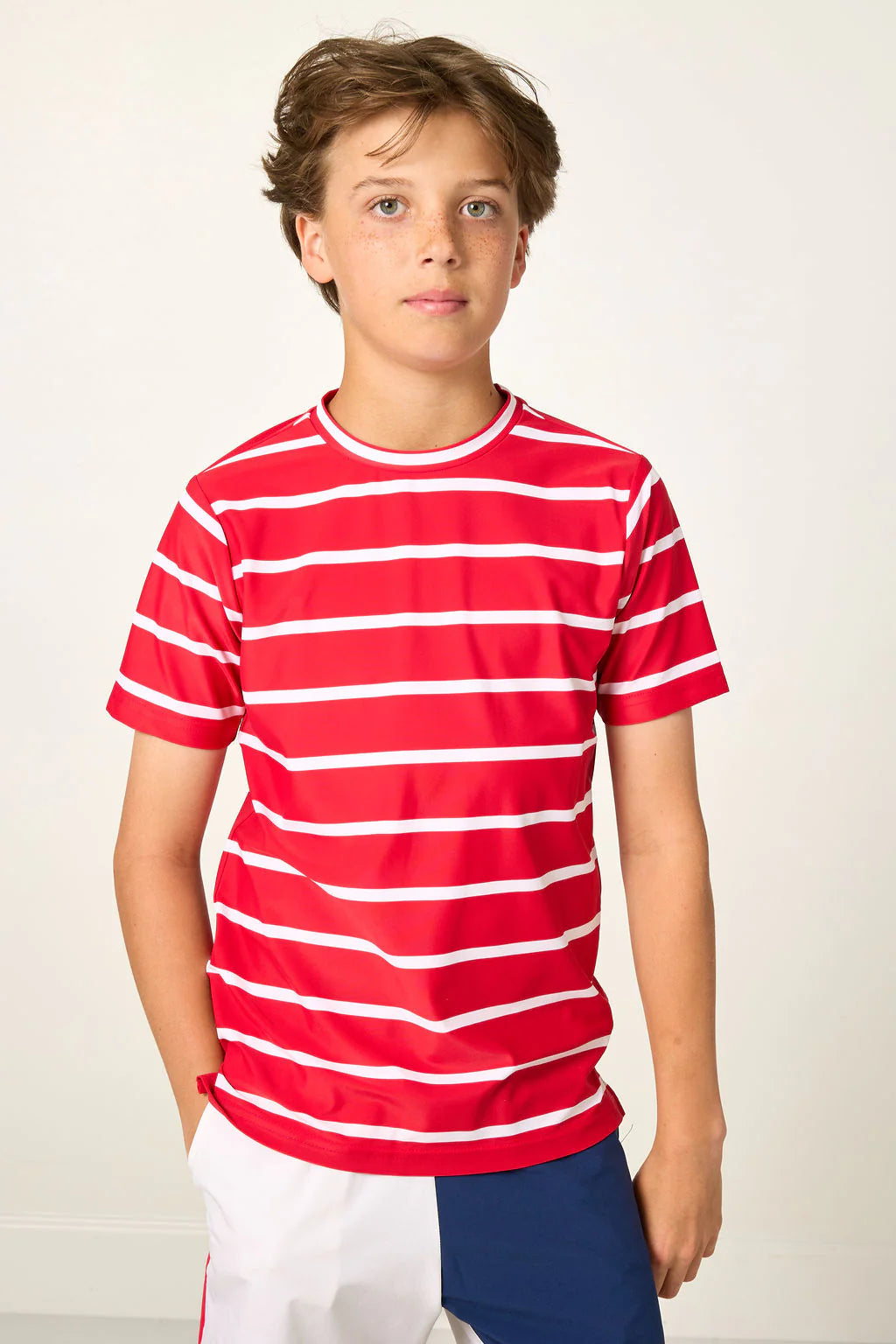 Red/white Baseline Stripe Practice Shirt