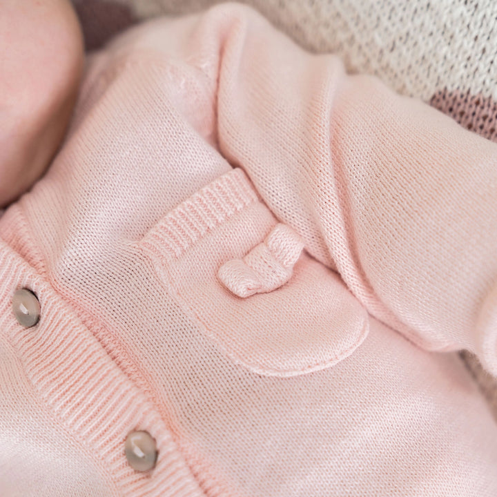 Milan Knit Baby Pocket Jumpsuit - Blush