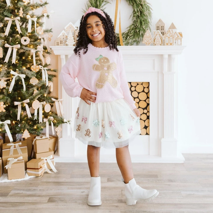 Gingerbread Sequin Christmas Tutu Skirt