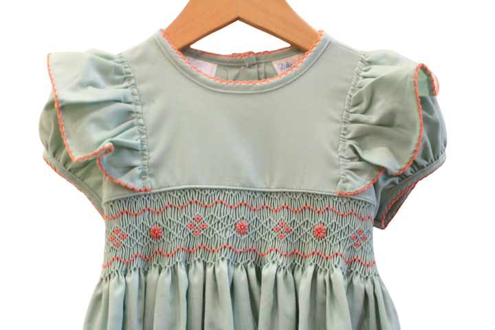 Sage Smocked Dress