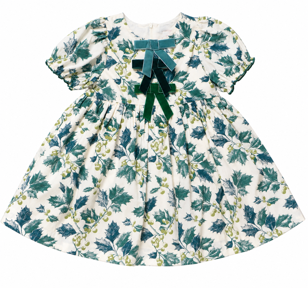 Hermione Dress - Green Holly