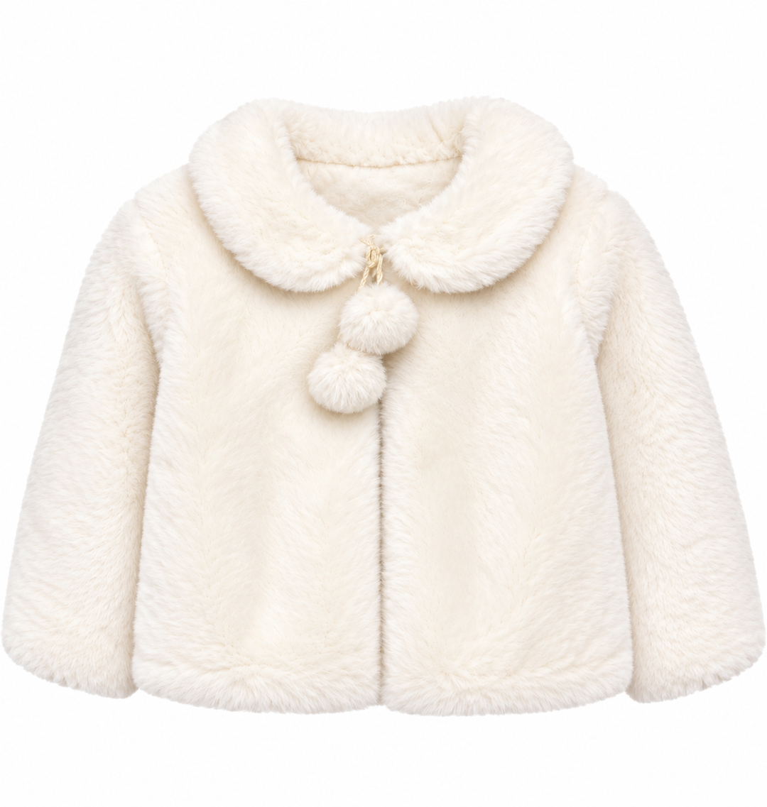 Cozy Fuzzy Coat Ivory