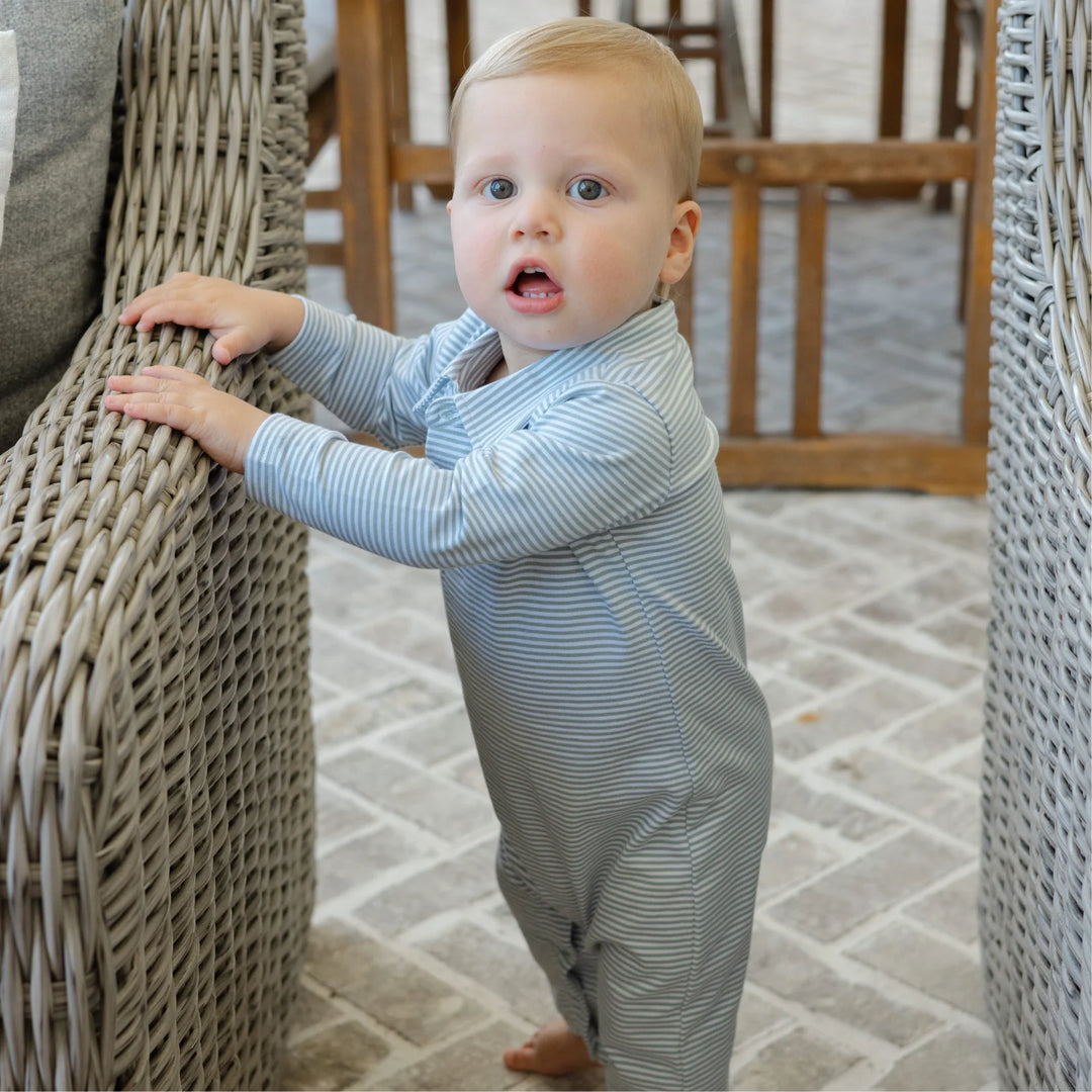 Playsuit - Sage Stripe Knit