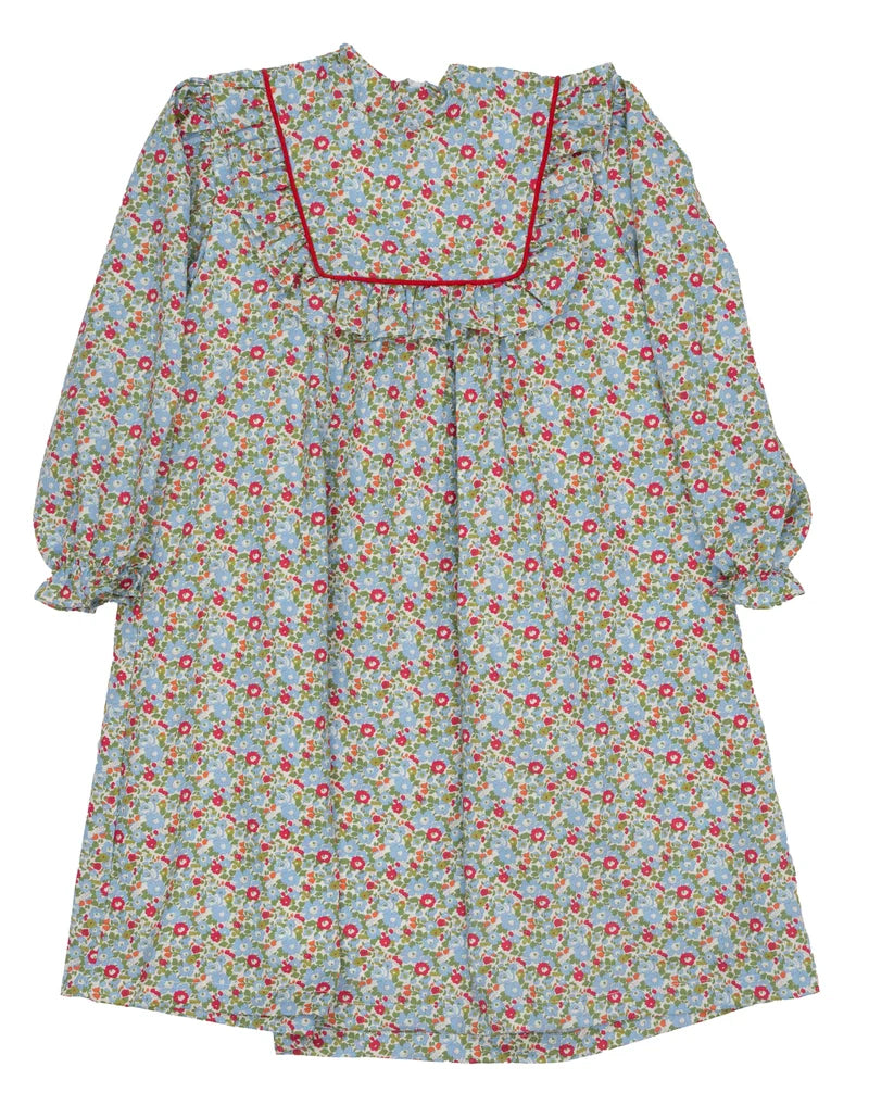 Haley Evergreen Floral Dress