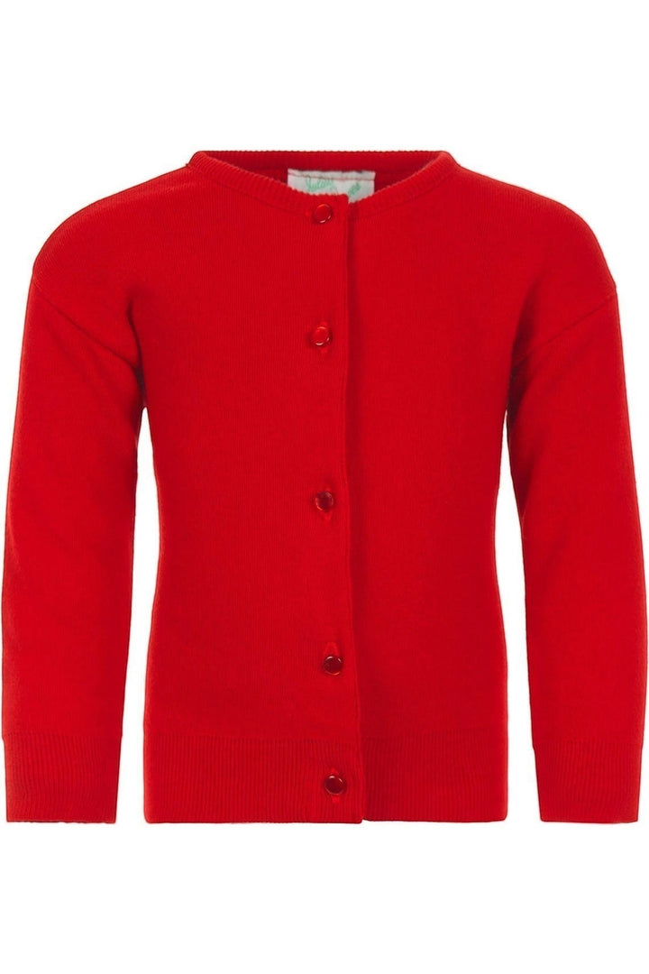 Red Cotton Cashmere Cardigan