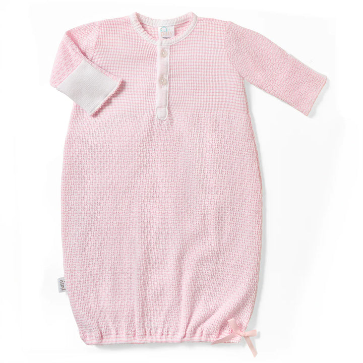 Knit Solid Color Placket Gown