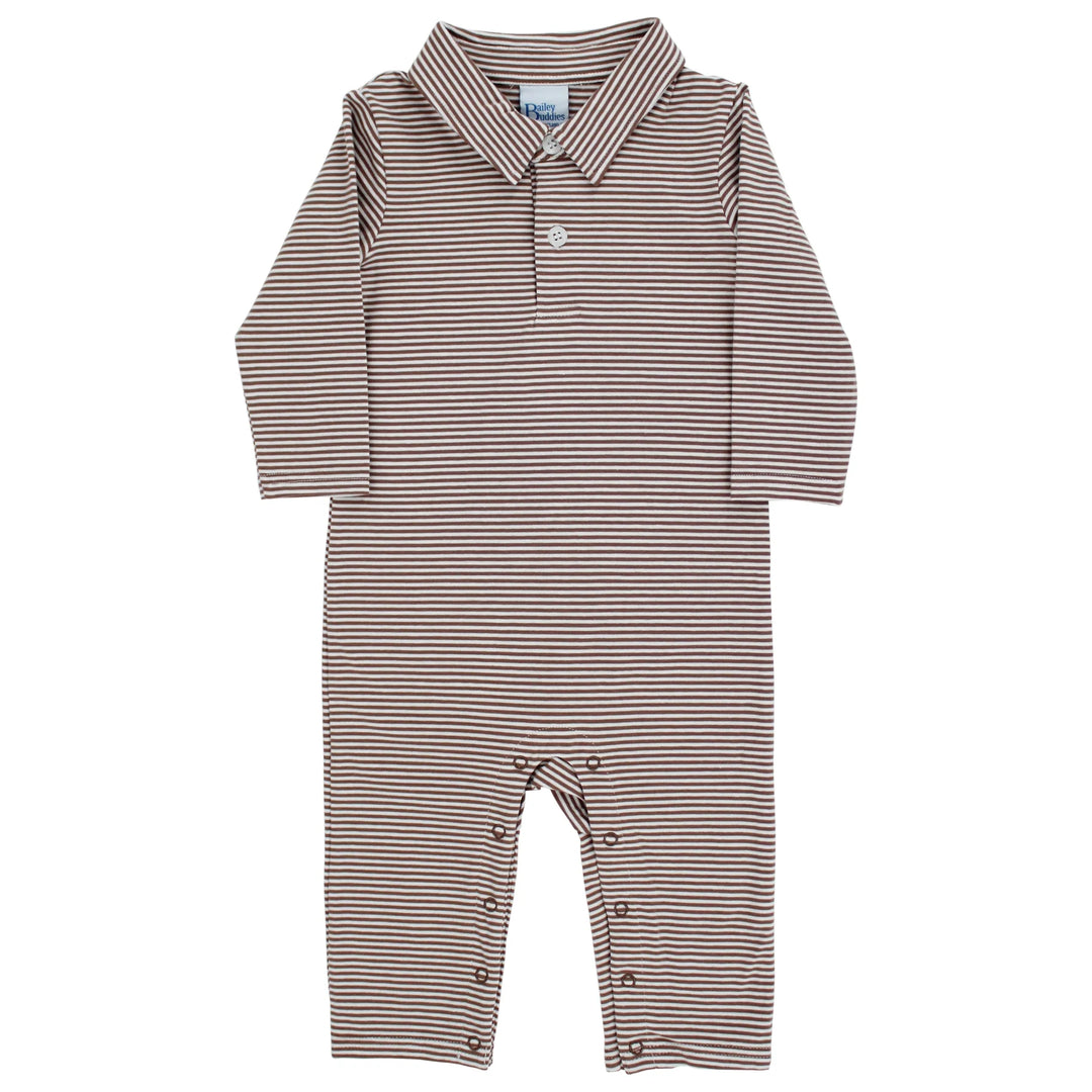 Playsuit - Chocolate Stripe Knit