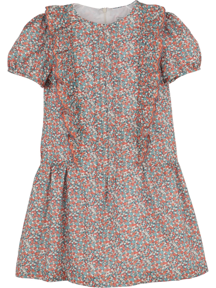 Floral Vintage A-Line Blue