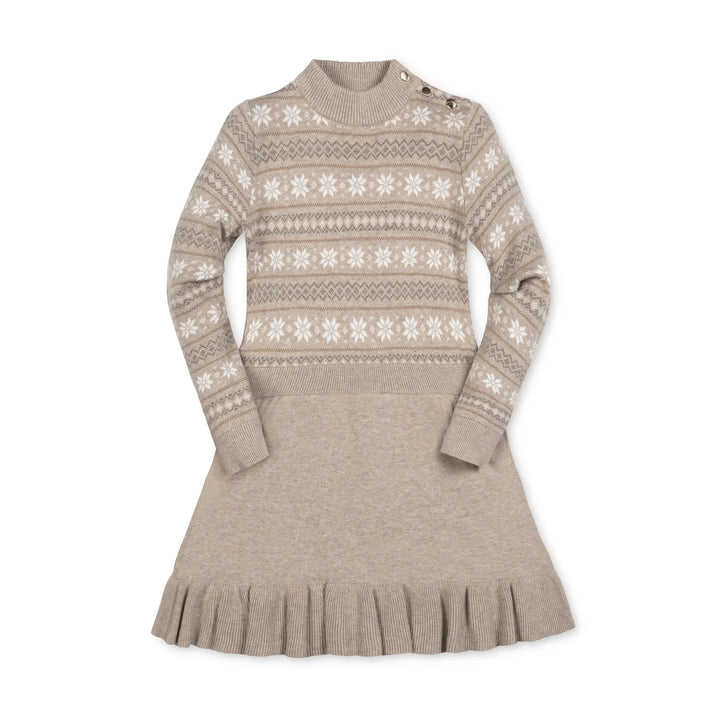 Organic Mock Neck Flounce Sweater Dress