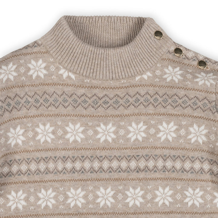 Organic Mock Neck Flounce Sweater Dress