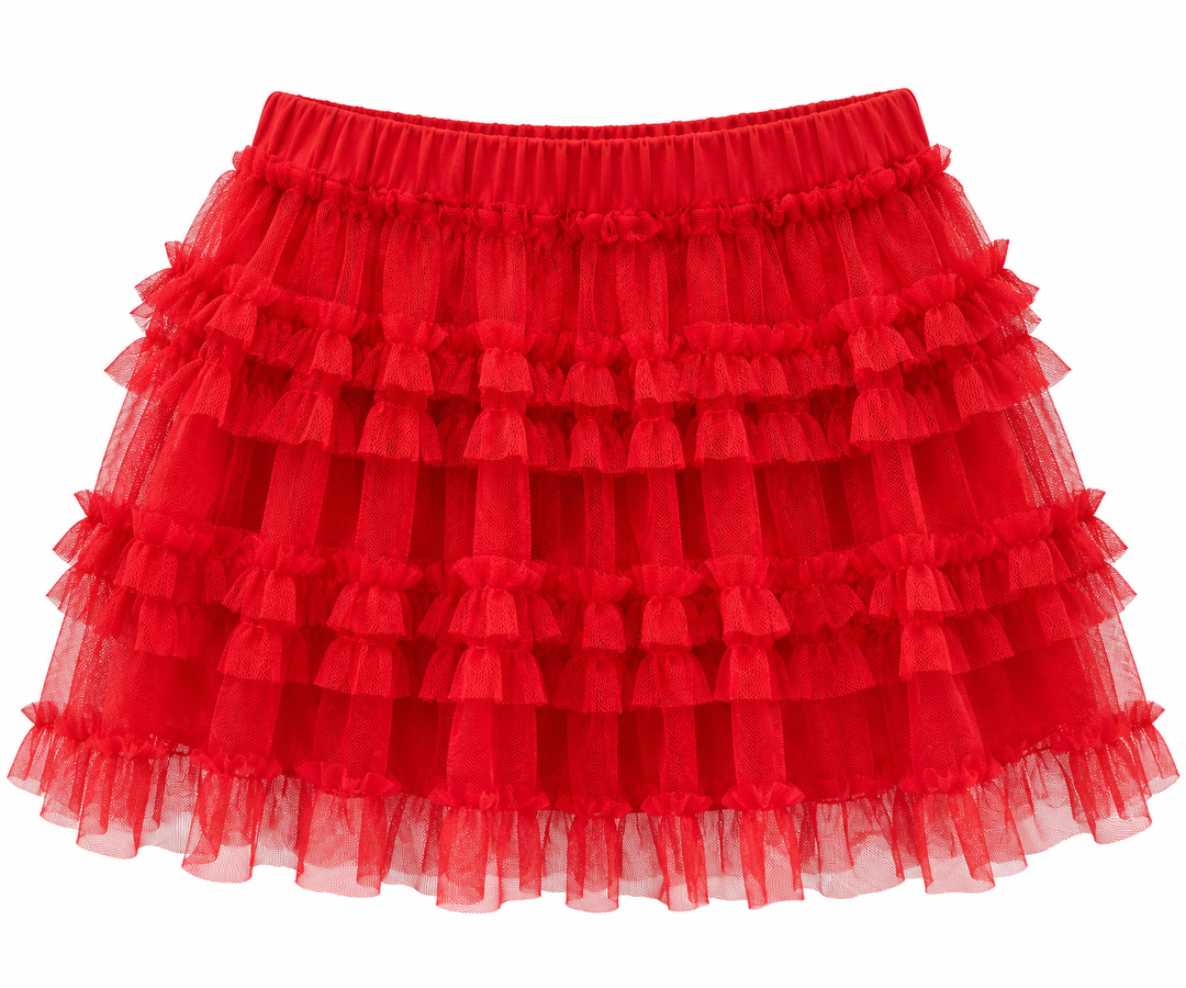 Frill Skirt - Red