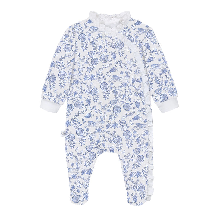 Floral Bunnies Pima Baby Onesie