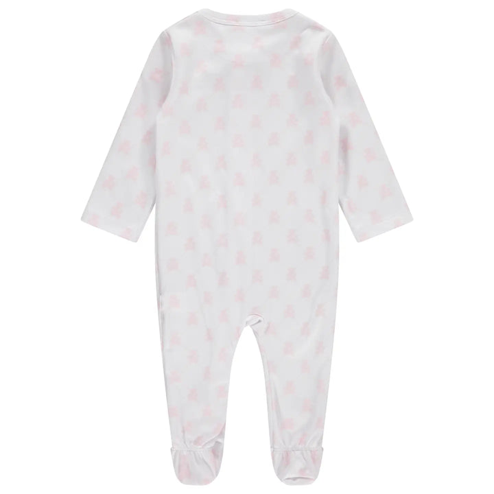 Zipper Footie - Teddy Bear Pink