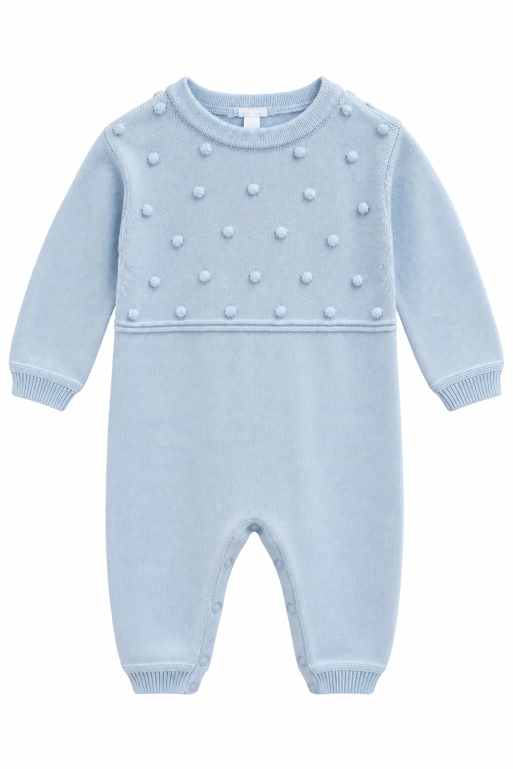 Blue Dotted Knit Bodysuit