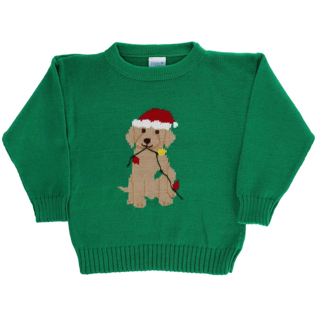 Crew Neck Sweater - Christmas Lab/Kelly