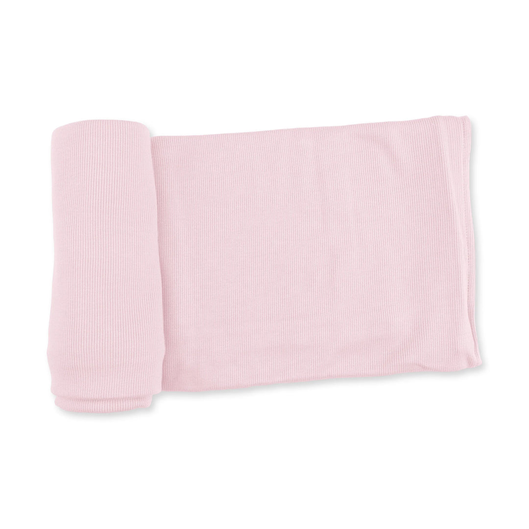 Solid Veiled Pink Rib - Swaddle Blanket