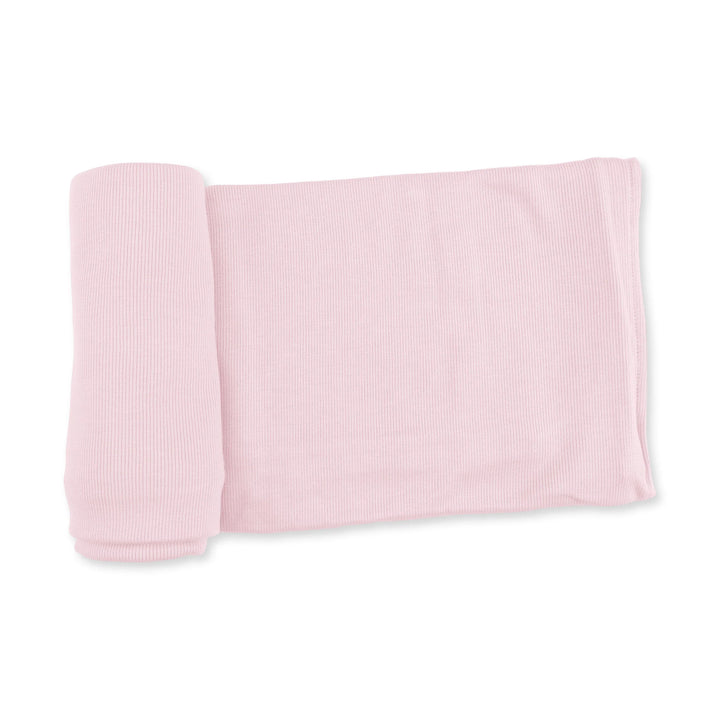 Solid Veiled Pink Rib - Swaddle Blanket