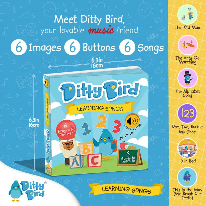 Ditty Bird : Sound Book: Learning Songs - ABC Baby Book