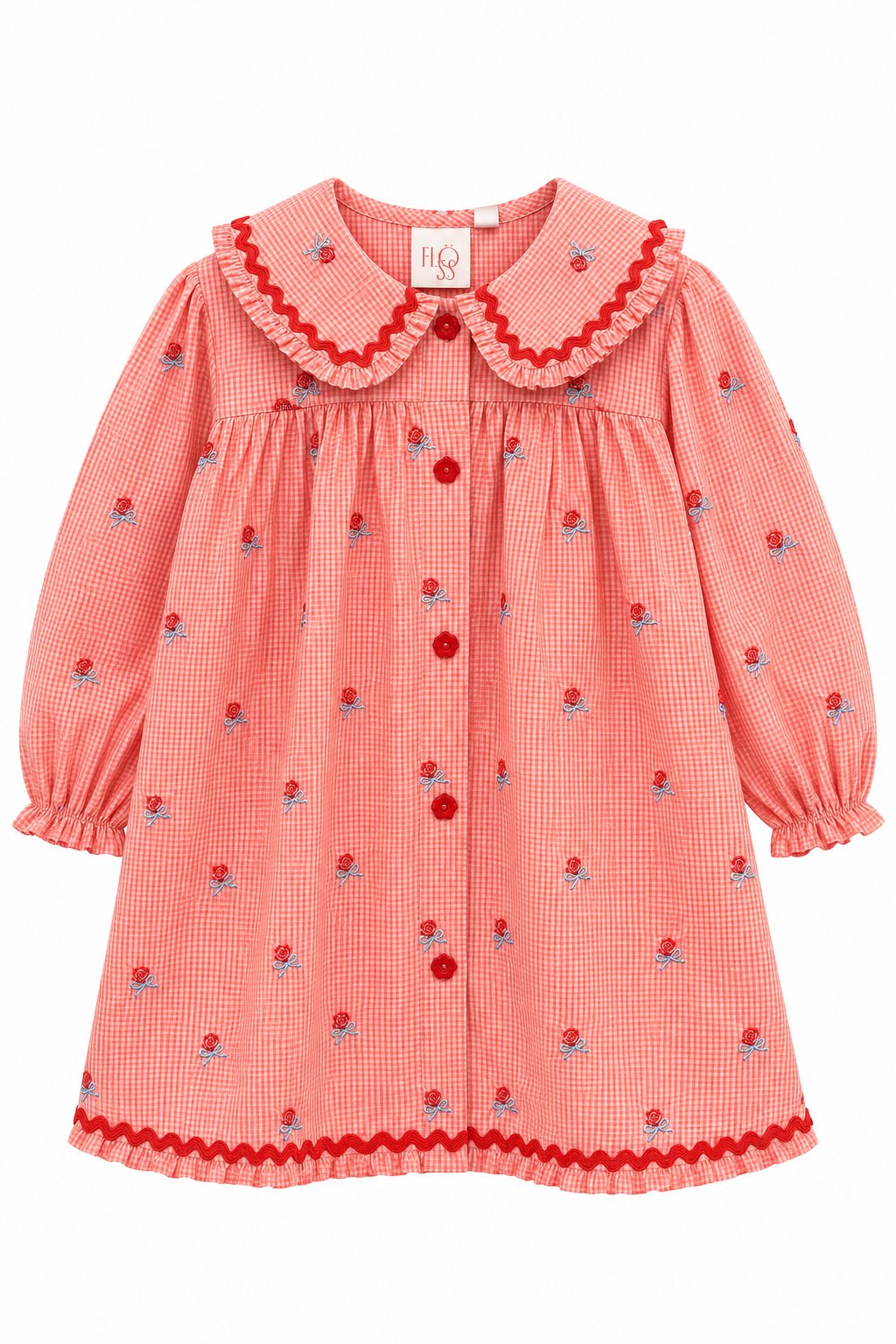 Sonja Dress Pink Rose Gingham