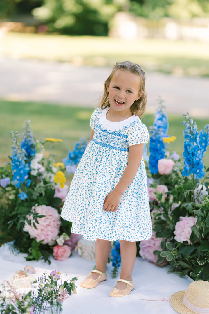Isadora Floral Blue Dress