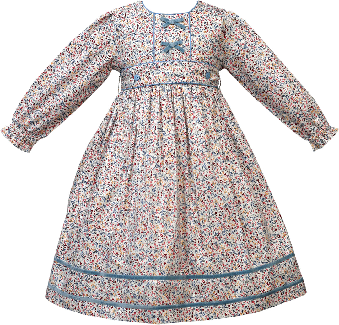 Blue Vines Bows Dress