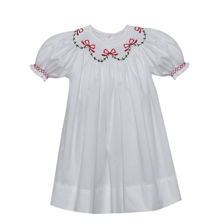 White Bishop Dress Ribbons