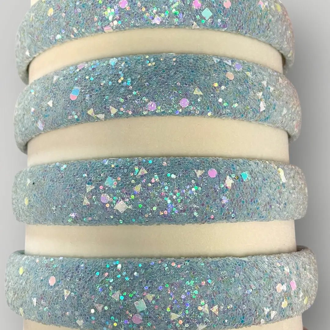 Chunky Glitter Headband - Blue