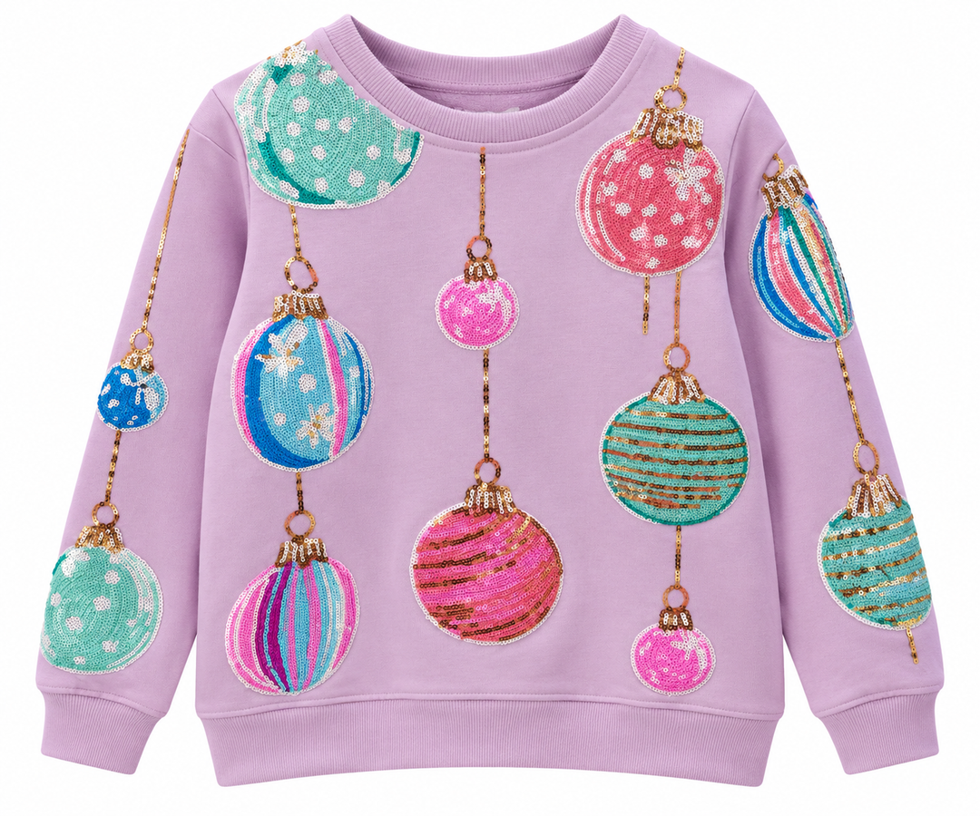 Xmas Ornaments Sequin Sweatshirt