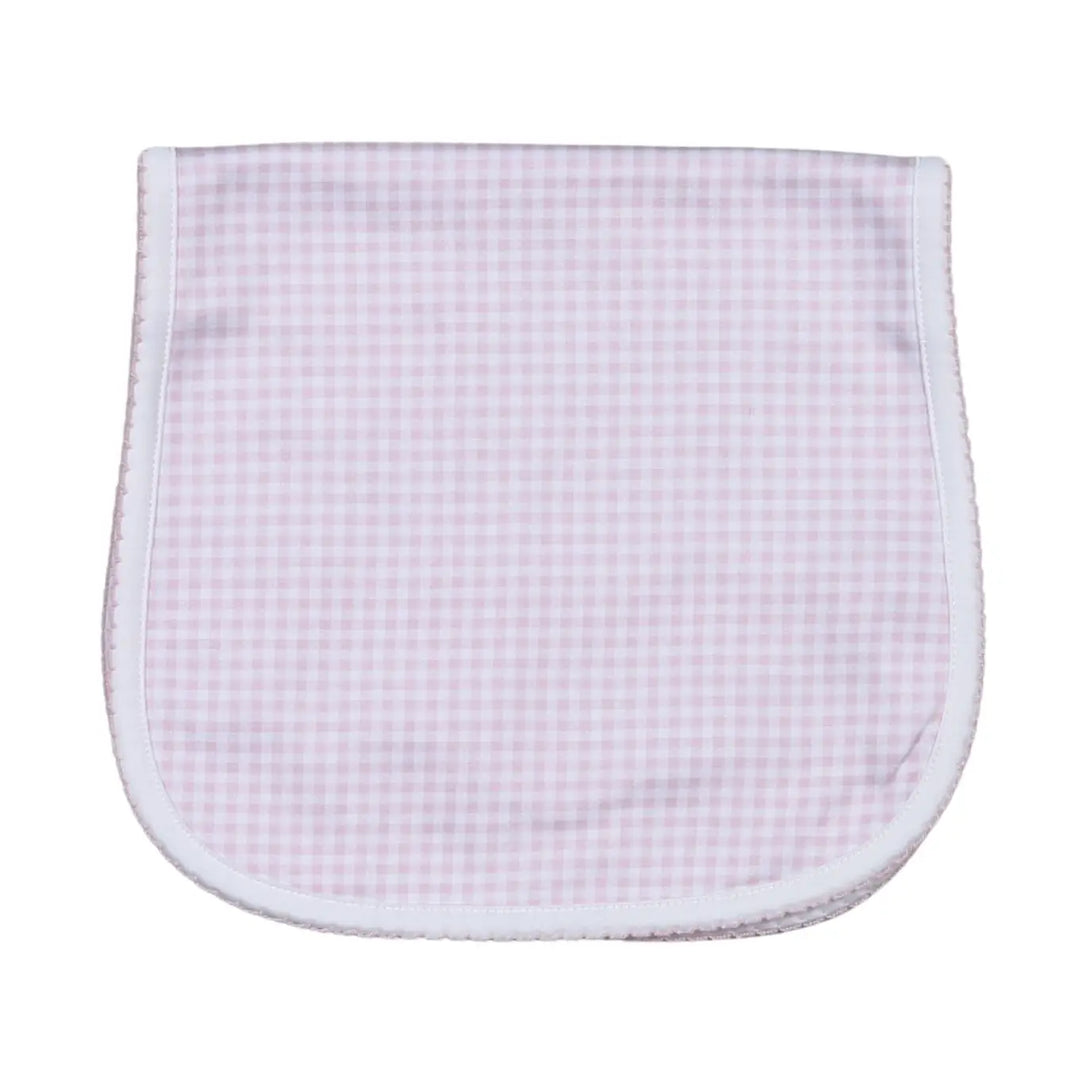 Pink Gingham Burping Pad