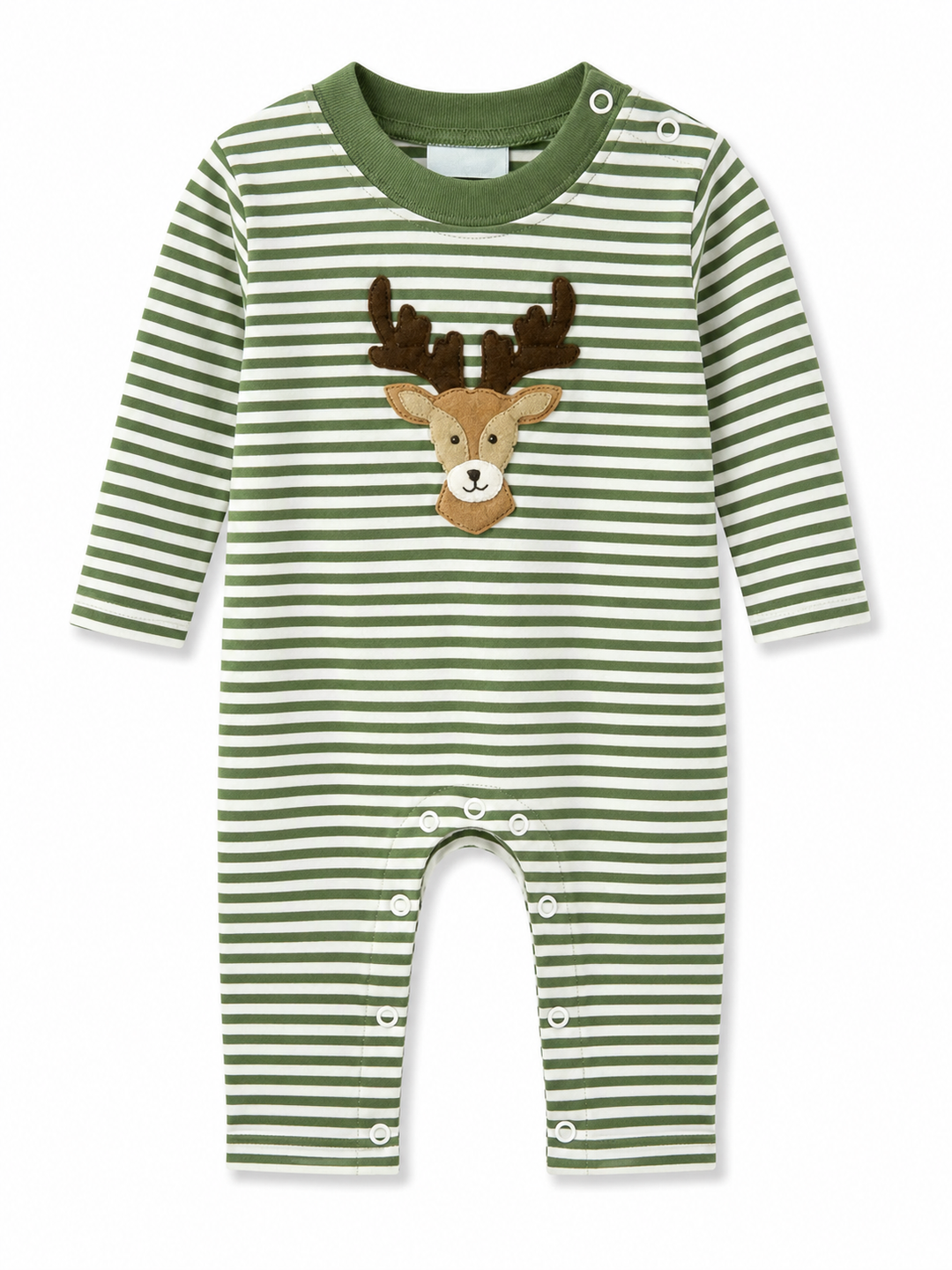 Green Stripe Deer One Piece