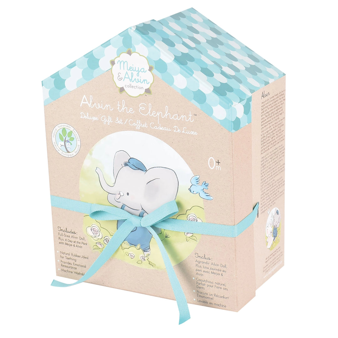 Alvin the Elephant Rubber Head Deluxe Toy with Book