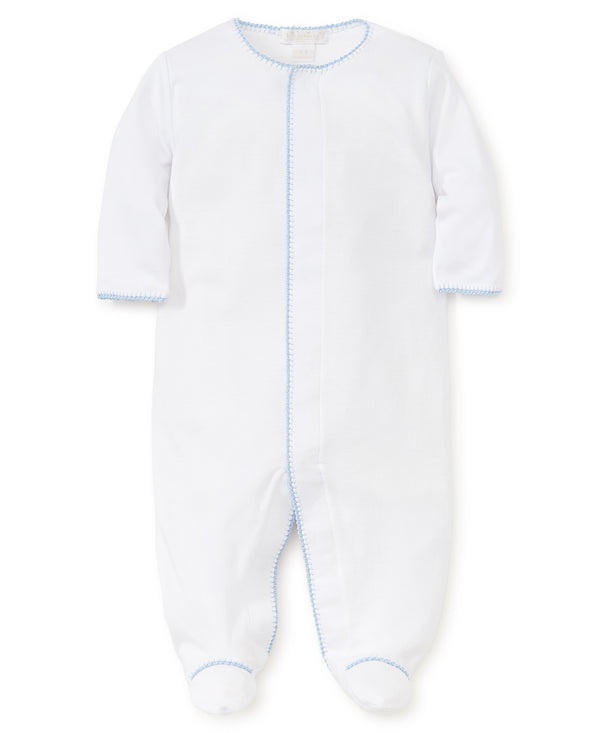 White/Medium Blue New Premier Basics Footie