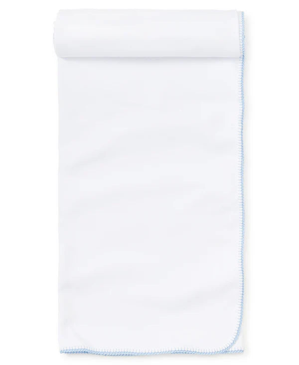 White/Medium Blue New Premier Basics Blanket