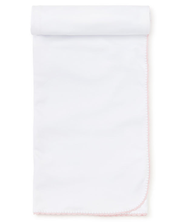 White/Medium Pink New Premier Basics Blanket