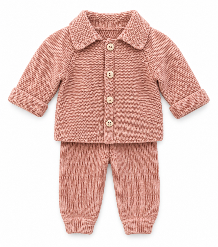 Pat Baby Jacket/ Baker Pant - Pink Set