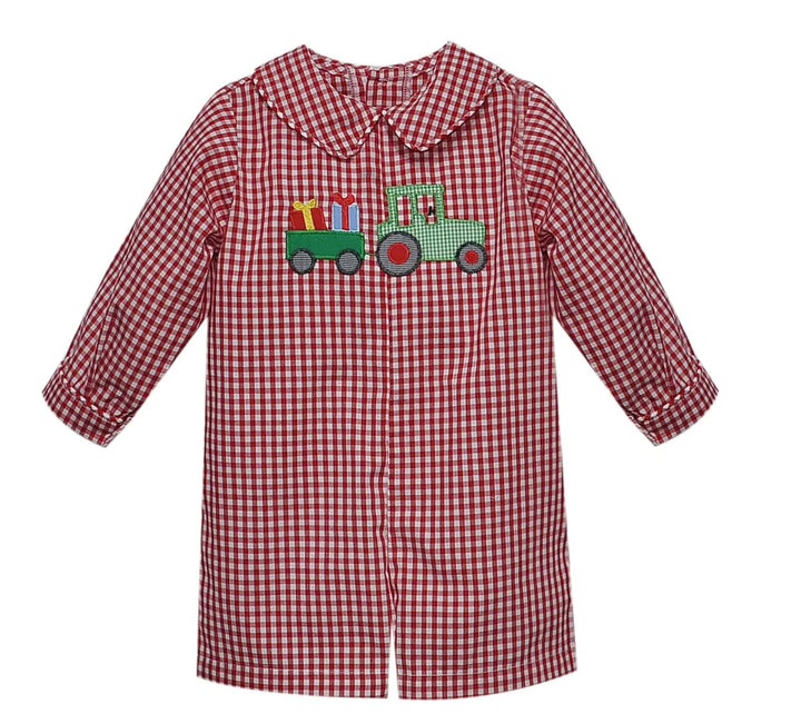 Red Williams Romper-Tractor