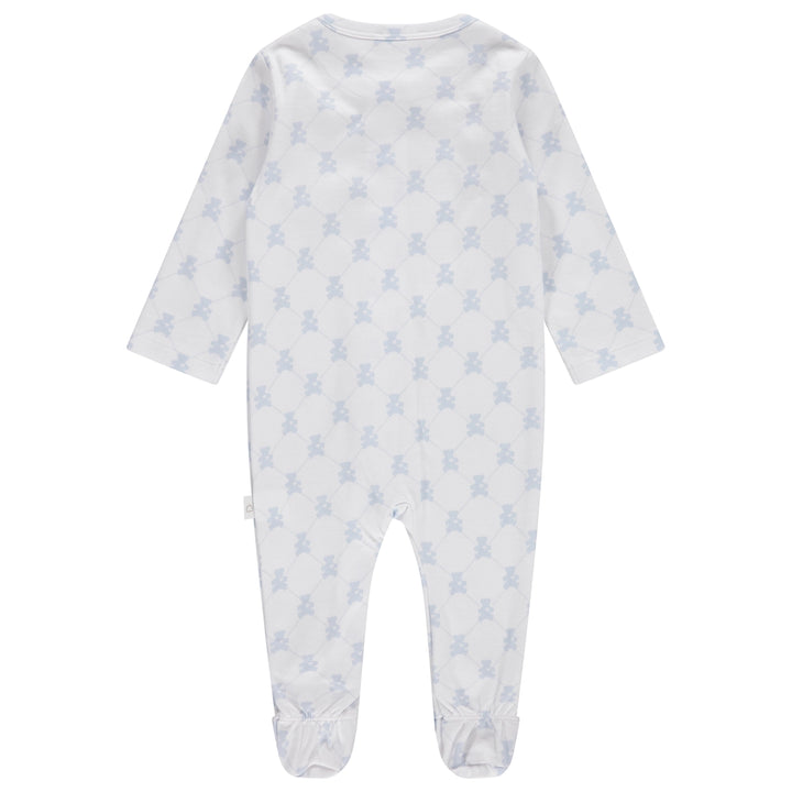 Zipper Footie - Teddy Bear Blue
