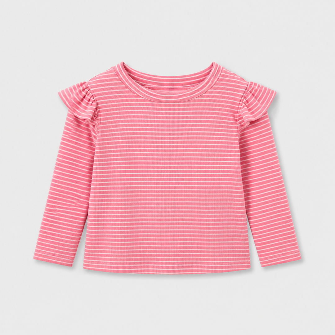 Sadie Tee - Pale Pink Stripe