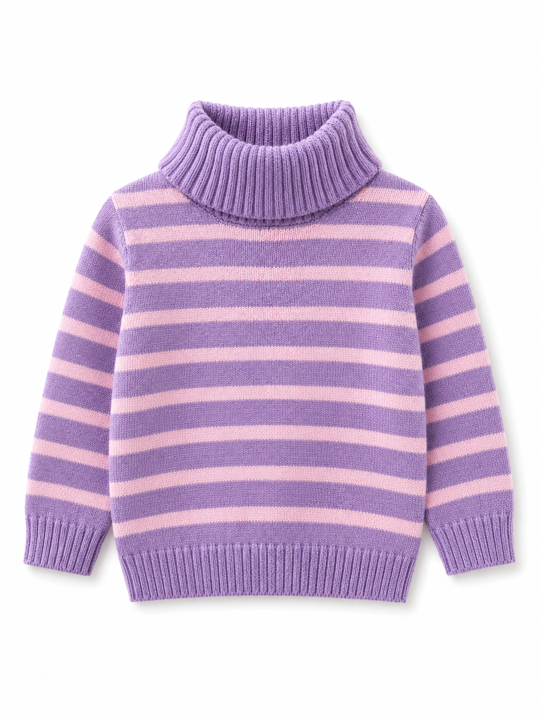 Pink and Purple Stripe Turtleneck