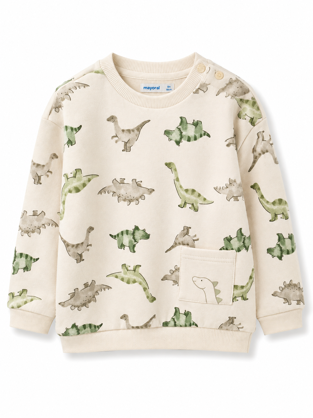 2416 Patterned Pullover- Dinosaur
