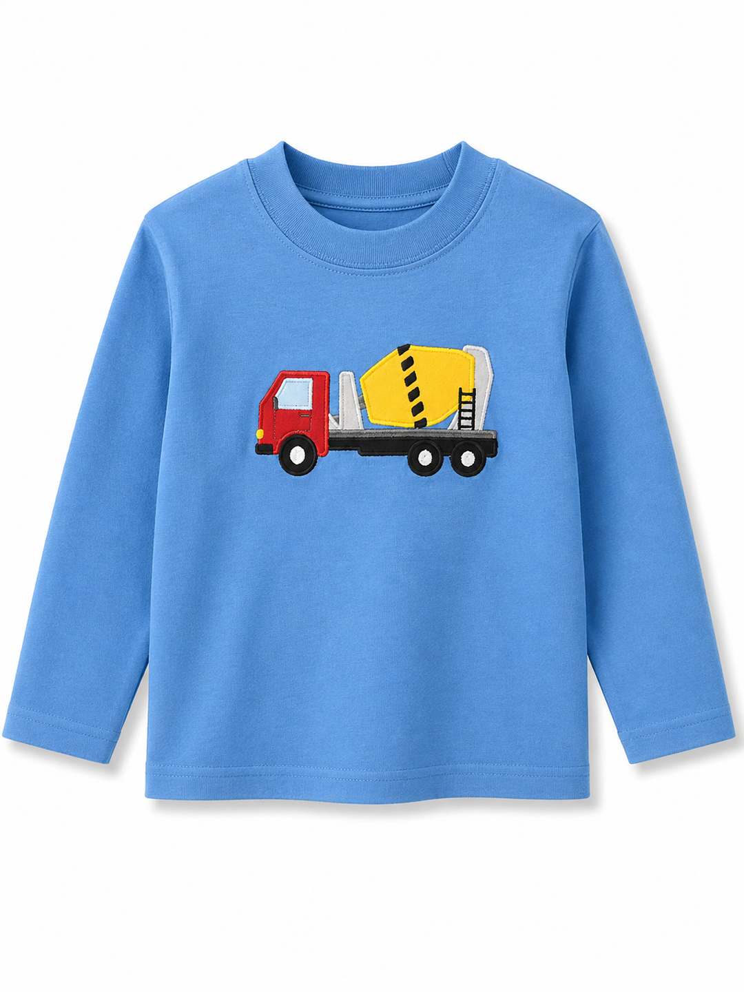 Blue Long Sleeve Cement Truck